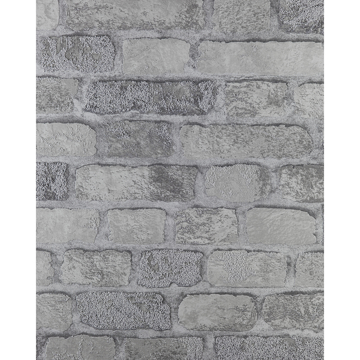 Show details for Princess Street Grey Brick Wallpaper