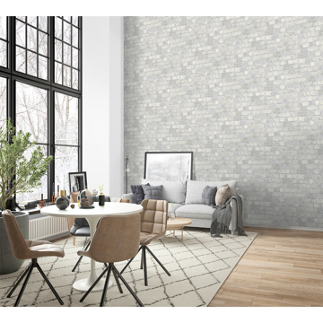 Show details for Princess Street Grey Brick Wallpaper