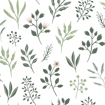 Picture of Cynara White Scandinavian Floral Wallpaper