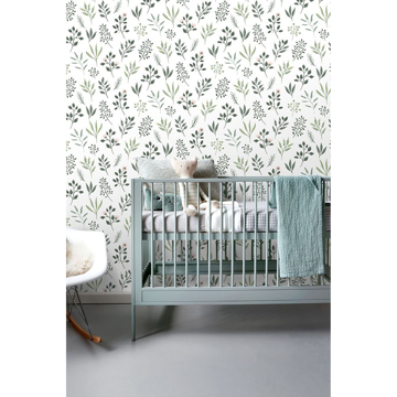 Show details for Cynara White Scandinavian Floral Wallpaper