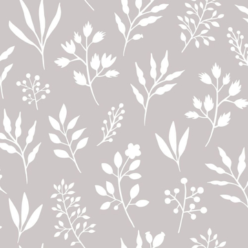 Picture of Cynara Grey Scandinavian Floral Wallpaper