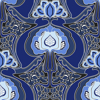 Picture of Joaquin Blue Art Nouveau Floral Wallpaper