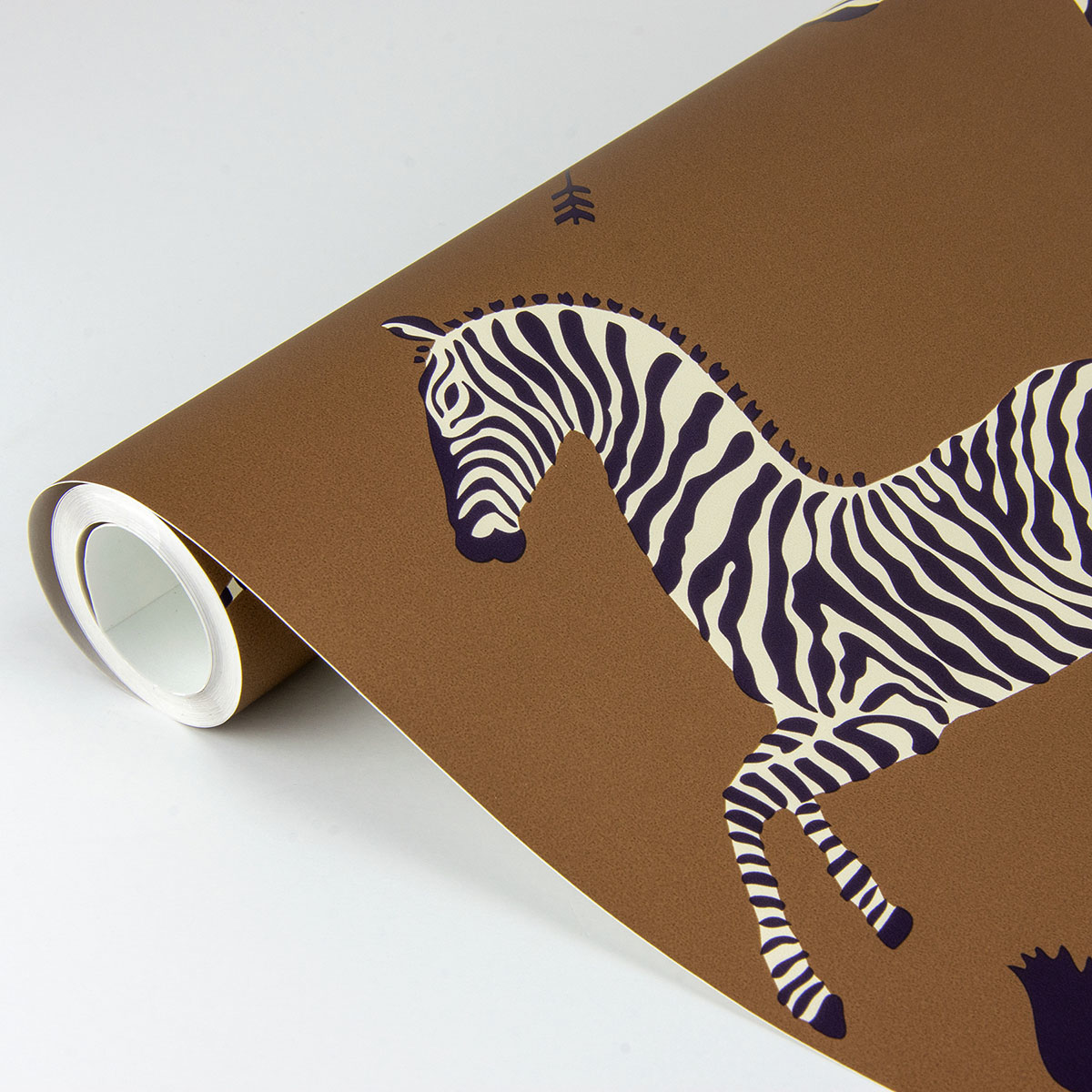 SCS3872 Safari Brown Zebra Safari Scalamandré Self Adhesive Wallpaper