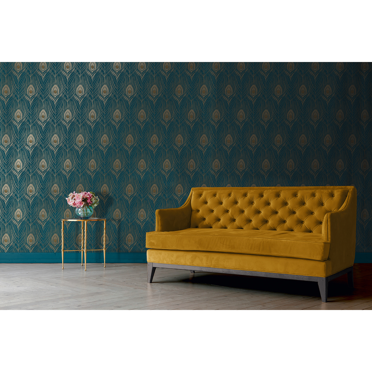 AS369712 - Prosperity Blue Feather Wallpaper - by AS Creation