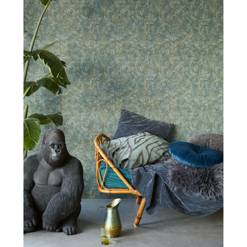 Show details for Viper Teal Snakeskin Wallpaper