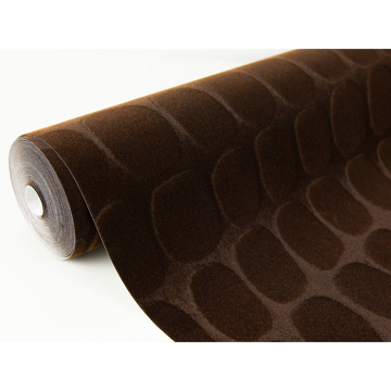 Show details for Hyde Mahogany Graphic Croc Flock Wallpaper