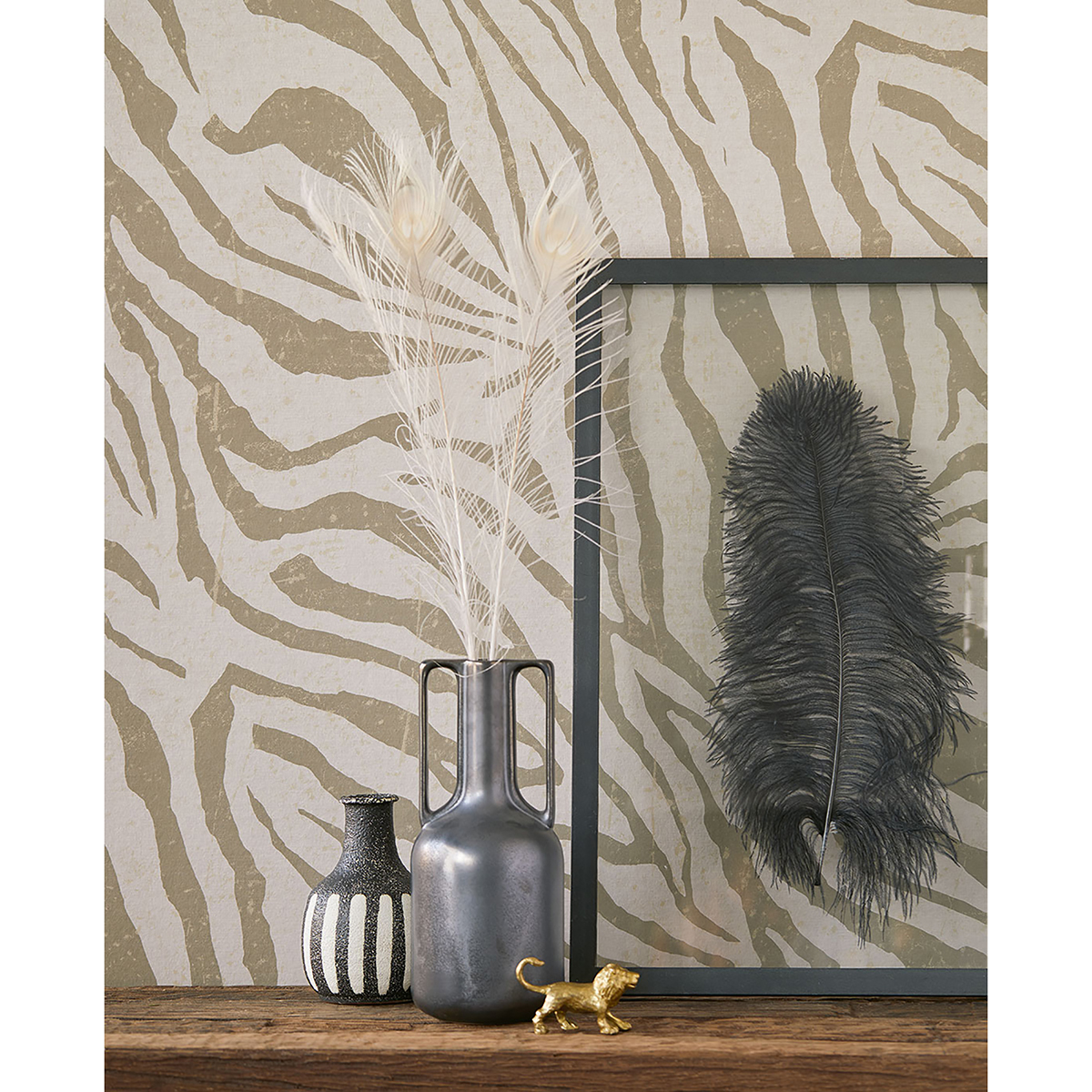 300600 Zebra Natural Wall Mural by Eijffinger