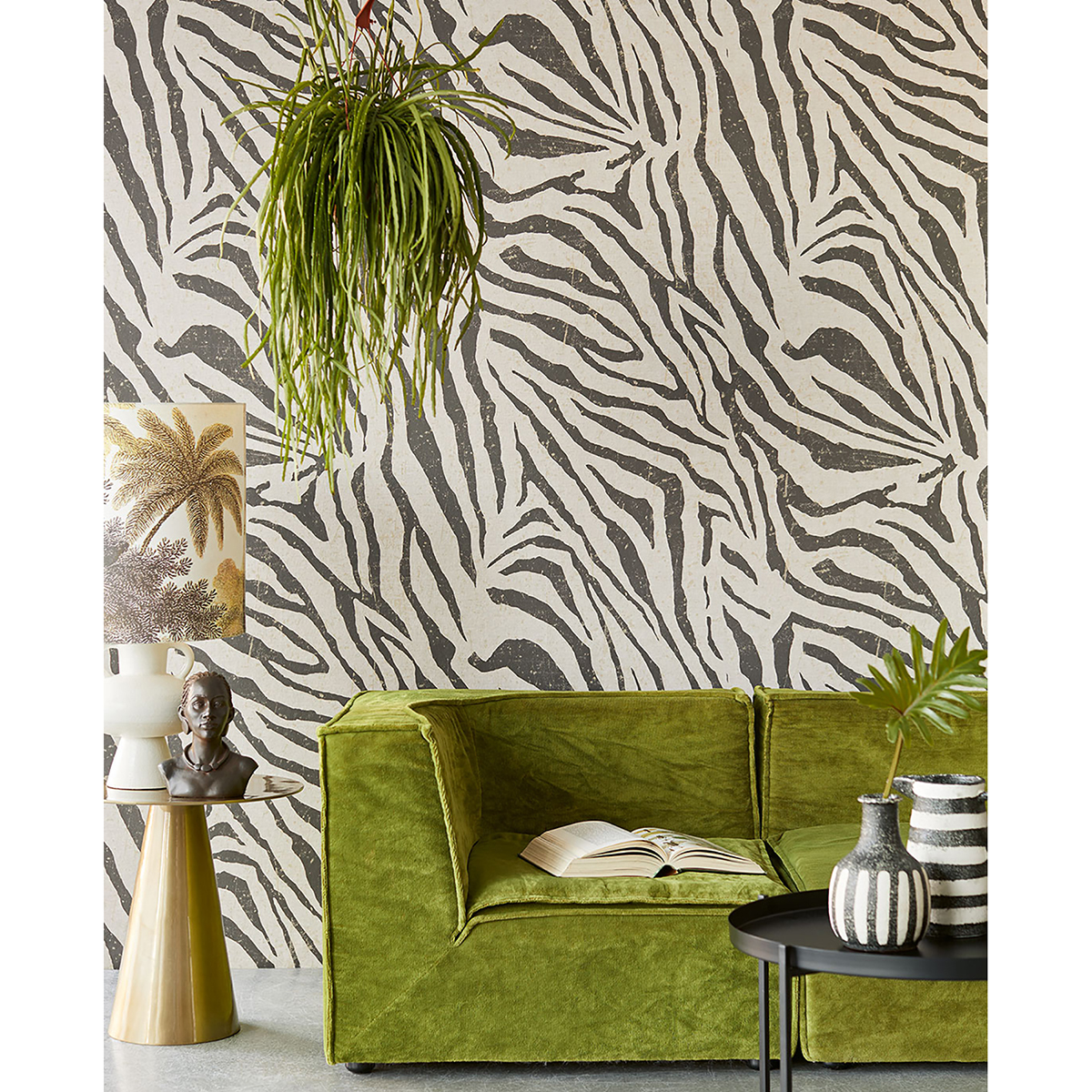 300601 Zebra Black and White Wall Mural by Eijffinger