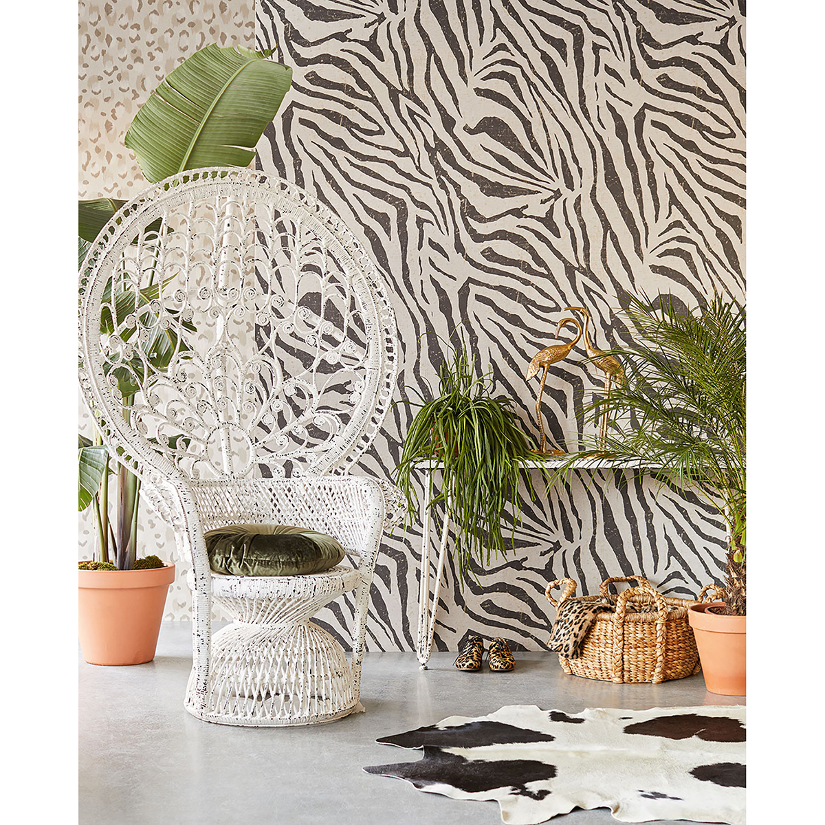 300601 Zebra Black and White Wall Mural by Eijffinger