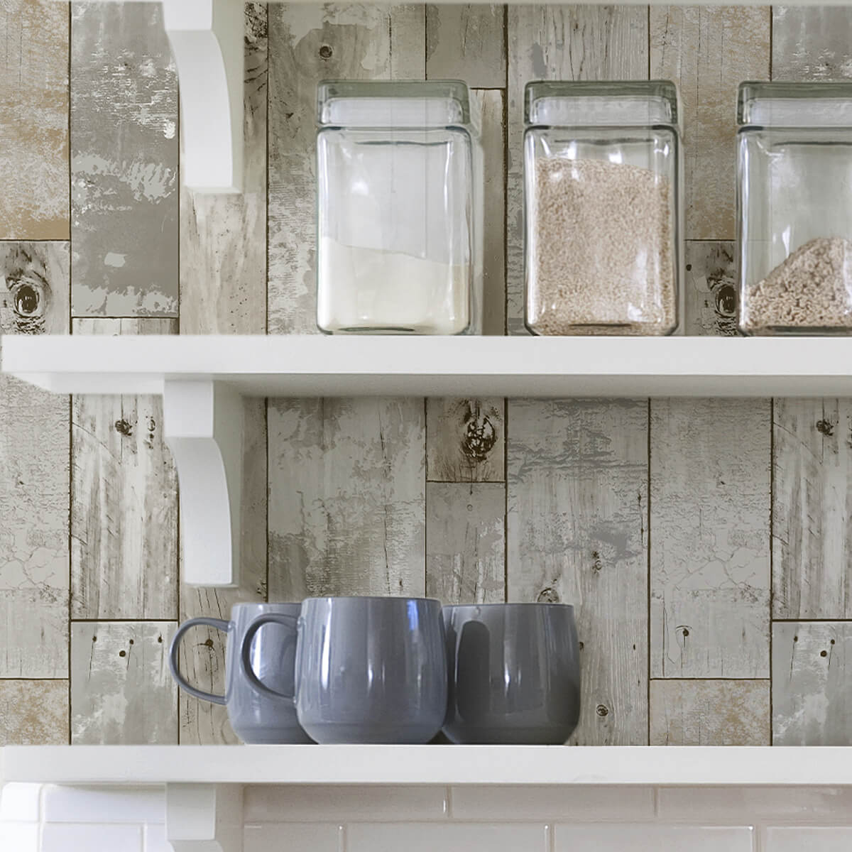 NH3552 Driftwood Peel and Stick Wallpaper by InHome