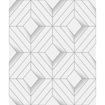 Picture of Filmore White Diamond Panes Wallpaper