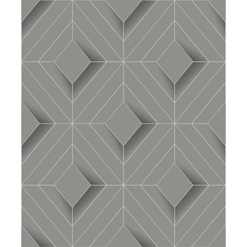 Picture of Filmore Grey Diamond Panes Wallpaper