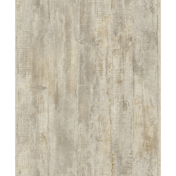 Picture of Huck Taupe Weathered Wood Plank Wallpaper