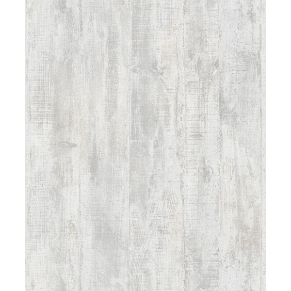 Picture of Huck Light Grey Weathered Wood Plank Wallpaper