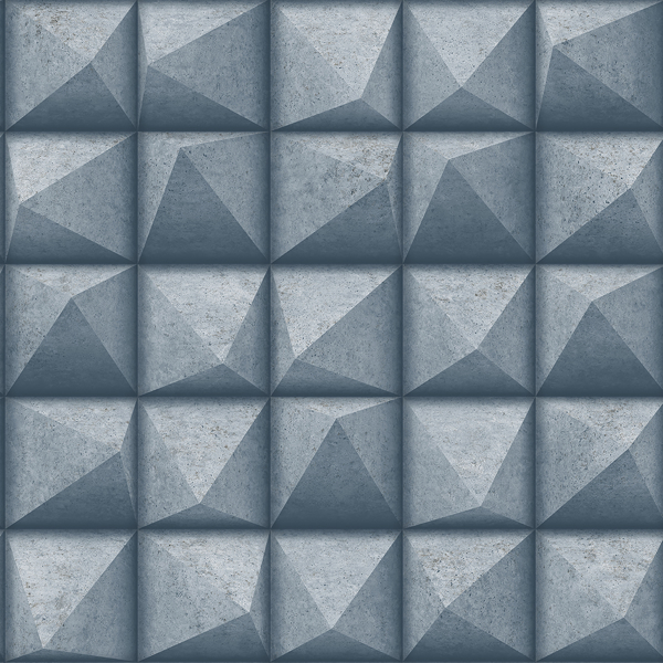 Picture of Dax Teal 3D Geometric Wallpaper