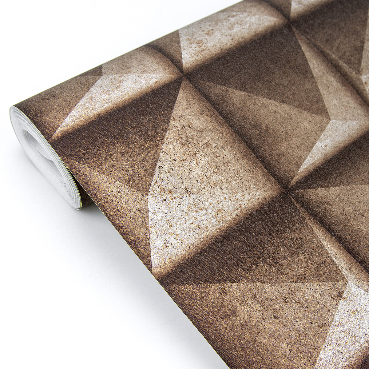 402078608 Dax Copper 3D Geometric Wallpaper by Advantage
