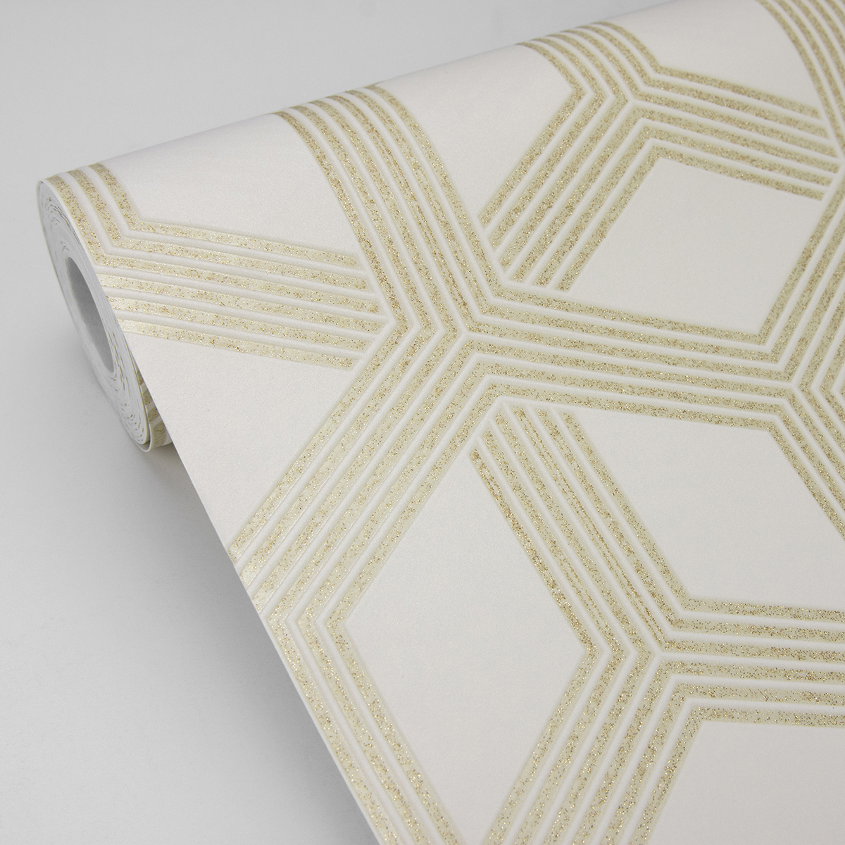 402084207 Xander Cream Glam Geometric Wallpaper by Advantage