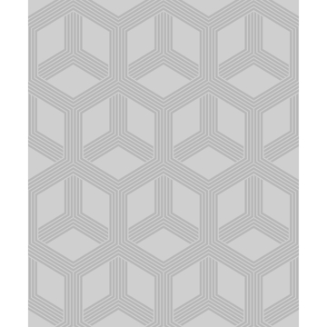 Picture of Xander Grey Glam Geometric Wallpaper