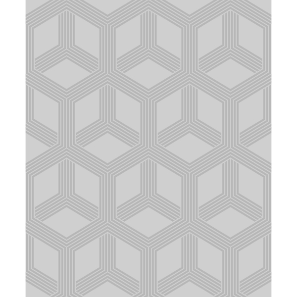 Picture of Xander Grey Glam Geometric Wallpaper