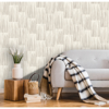 Picture of Soren Taupe Striated Plank Wallpaper