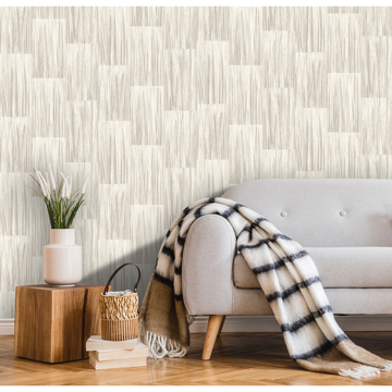 Show details for Soren Taupe Striated Plank Wallpaper