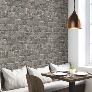 Brick, Wood, & Stone Temporary Wallpaper by NuWallpaper