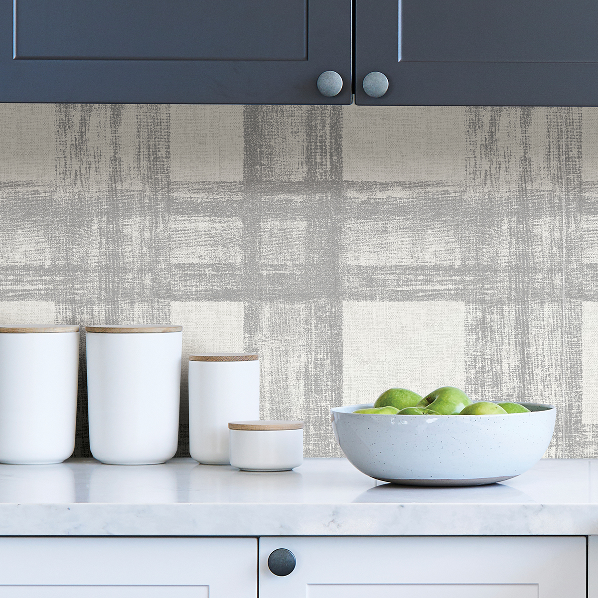 NHS3762 - Vintage Plaid Peel and Stick Wallpaper - by InHome