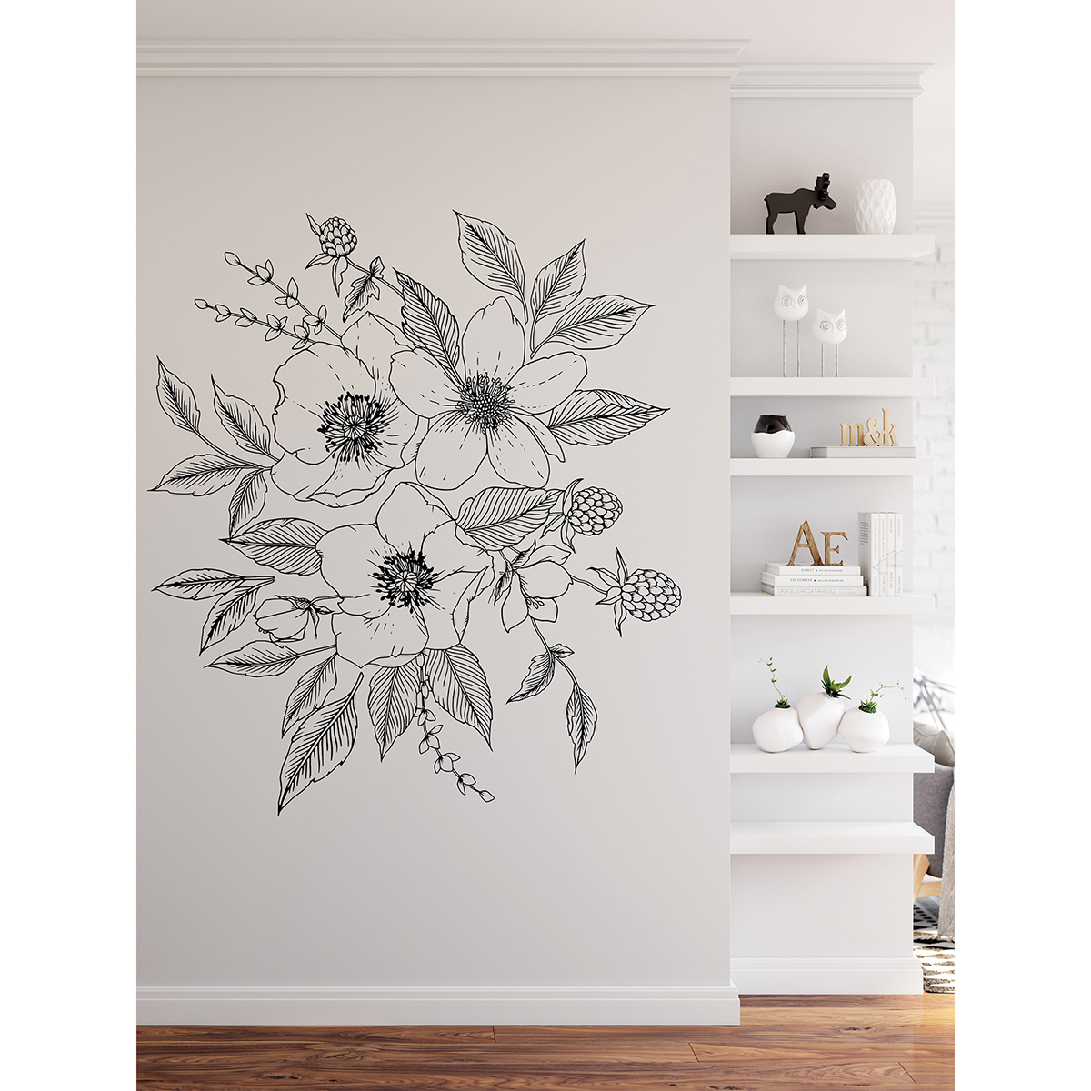 Dwpk3902 Love Karla Designs Anemone And Blackberry Wall Decals By 