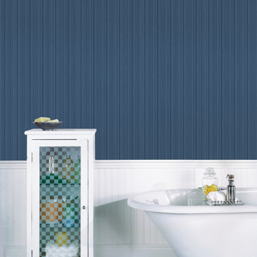Show details for Sebasco Denim Vertical Pinstripe Wallpaper