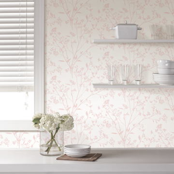 Show details for Southport Blush Delicate Branches Wallpaper
