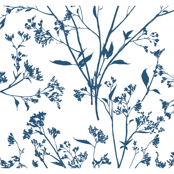 Picture of Southport Indigo Delicate Branches Wallpaper