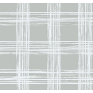 Picture of Scarborough Grey Striated Plaid Wallpaper