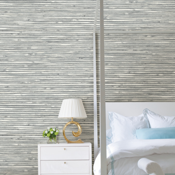Show details for Bellport Dark Grey Wooden Slat Wallpaper