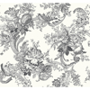 Picture of Carmel Black Baroque Florals Wallpaper