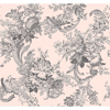 Picture of Carmel Blush Baroque Florals Wallpaper