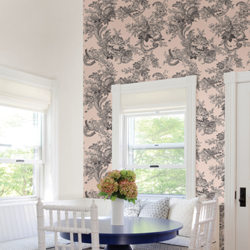 Show details for Carmel Blush Baroque Florals Wallpaper