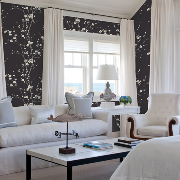Show details for Monterey Black Floral Branch Wallpaper