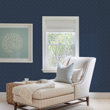 Show details for Calabash Navy Rope Basketweave Wallpaper