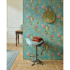 Picture of Floris Turquoise Woodland Floral Wallpaper
