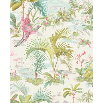 Picture of Calliope White Palm Scenes Wallpaper