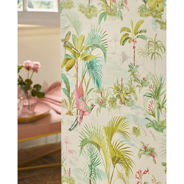 Show details for Calliope White Palm Scenes Wallpaper