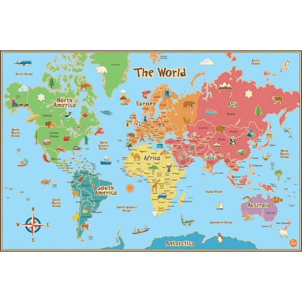 Picture of Kids World Dry Erase Map