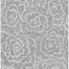 Picture of Periwinkle Grey Textured Floral Wallpaper