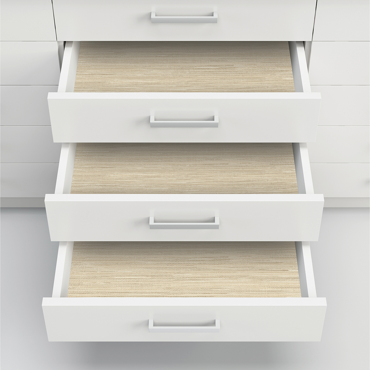 NHS3839 Avery Weave Cream Peel and Stick Wallpaper by InHome