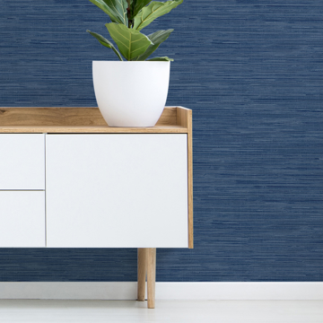 Show details for Avery Weave Navy Peel and Stick Wallpaper