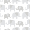 Picture of Gray Elephant Parade Peel And Stick Wallpaper