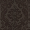 Picture of Shadow Brown Flocked Damask Wallpaper