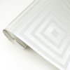 Picture of Luminous Silver Beaded Geometric Wallpaper