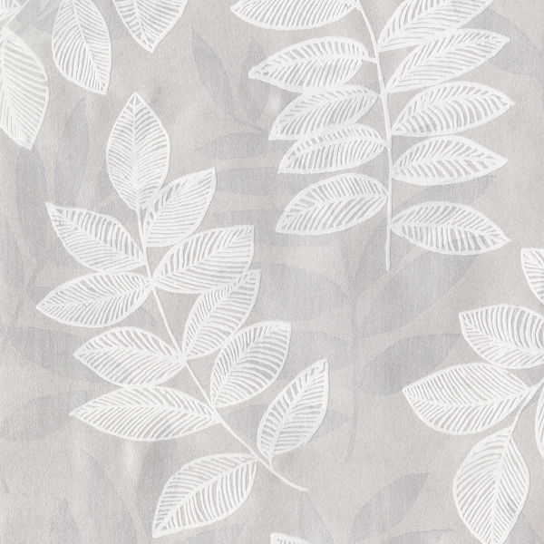 2793-87321 - Chimera Silver Flocked Leaf Wallpaper - by A - Street Prints