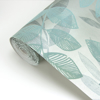 Picture of Chimera Turquoise Flocked Leaf Wallpaper